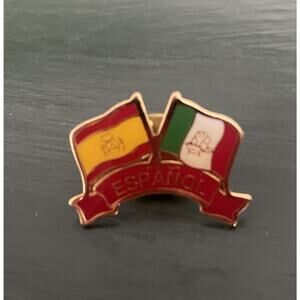 Espanol Flags Lapel Pin Vest Collectible Vintage